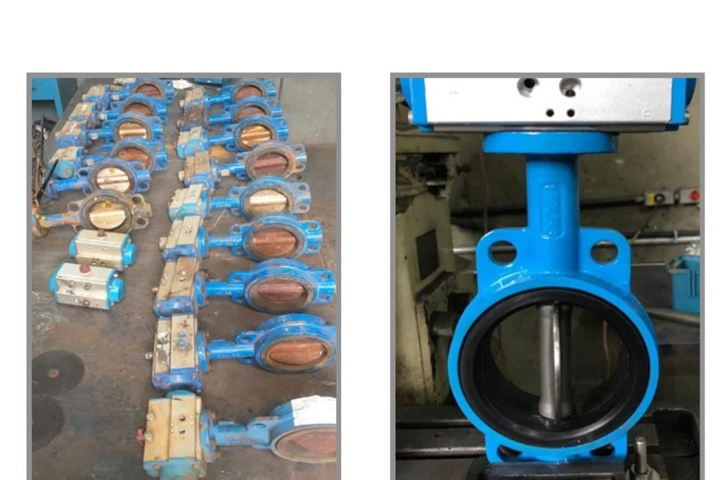 Antes e depois da recuperação de Válvula borboleta wafer (comparativo 1)